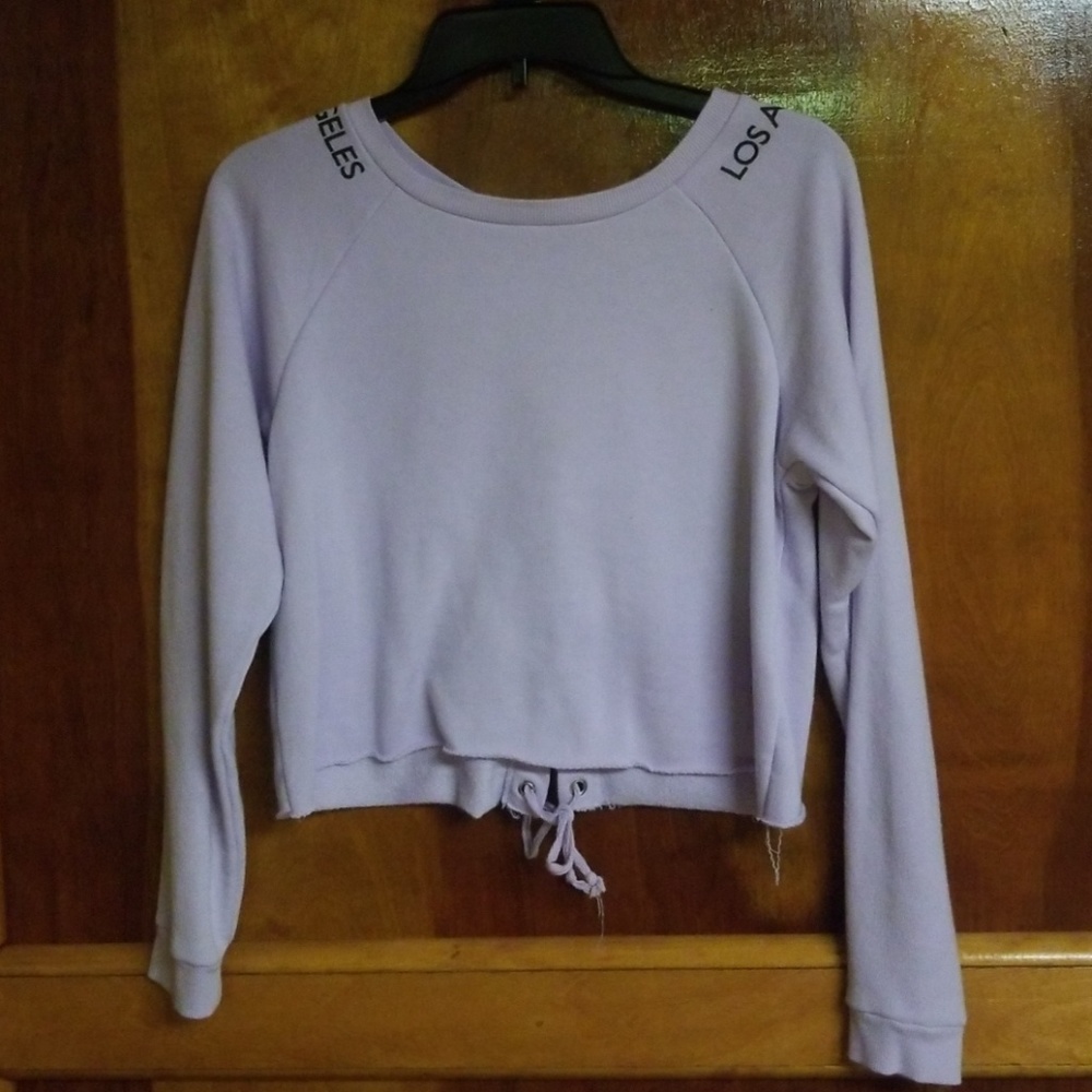 Lavender cropped sweatshirt